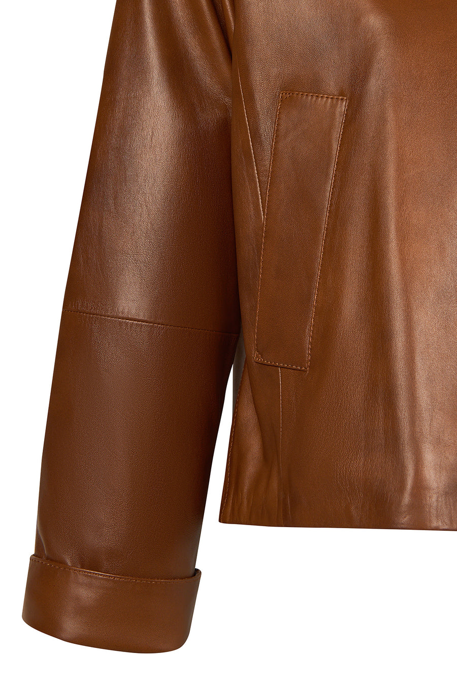 Devon Woman Camel A-From Leather Jacket