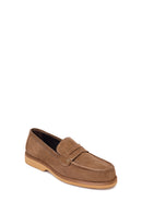 Erkek Vizon Süet Deri Casual Loafer | Derimod