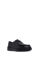Men's Black Lace-Up Thick-Soled Leather Casual Shoe | Derimod