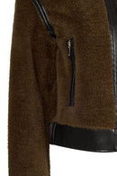 Levi Woman Brown Short Teddy Jacket | Derimod