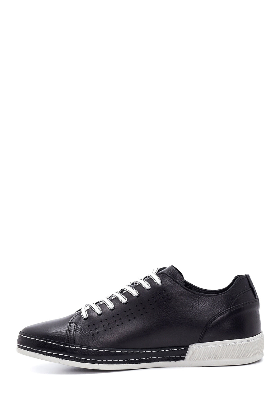 Erkek Siyah Deri Sneaker