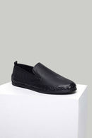 Black Men's Leather Espadrille | Derimod