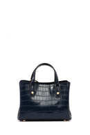 Women's Navy Blue Long Strap Mini Classic Handbag | Derimod