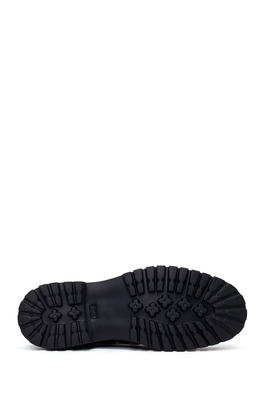 Male Black Lace-Up Thick-Soled Leather Casual Shoes