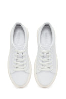Erkek Beyaz Bağcıklı Deri Sneaker | Derimod