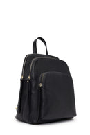 Women's Black Leather Backpack | Derimod