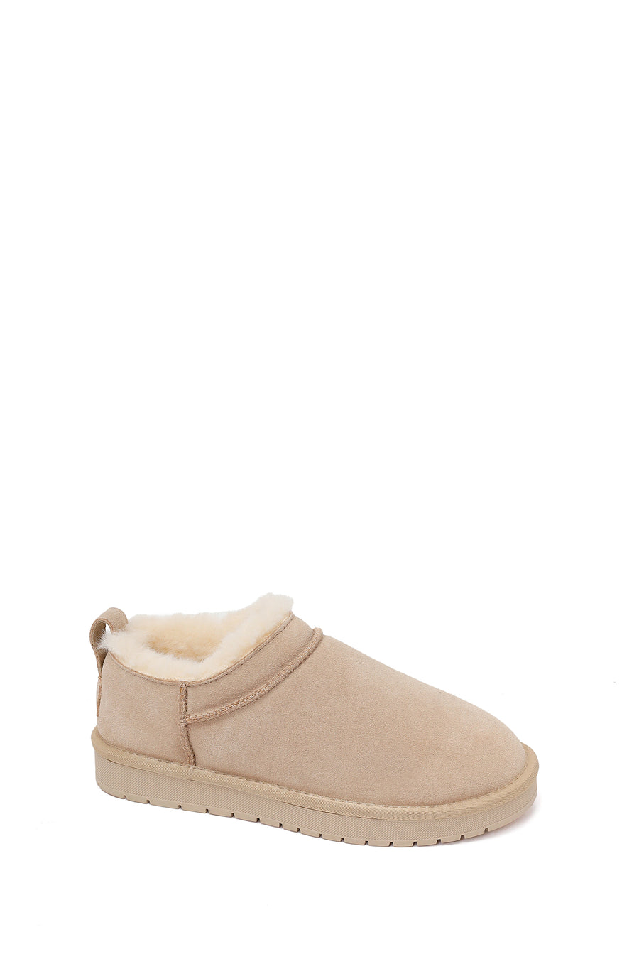 Woman Beige Suede Teddy Boots