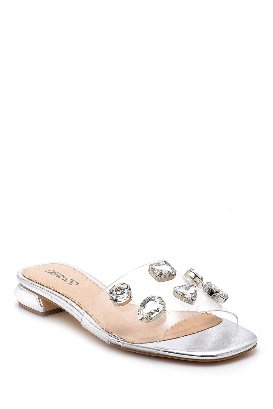 Women's Transparent Stone Slippers