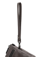 Male Grey Leather Handbag | Derimod
