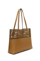 Woman Tan Patterned Shoulder Bag | Derimod