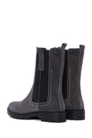 Women's Anthracite Suede Leather Chelsea Boots | Derimod