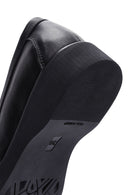 Women's Black Leather Comfort Loafer | Derimod