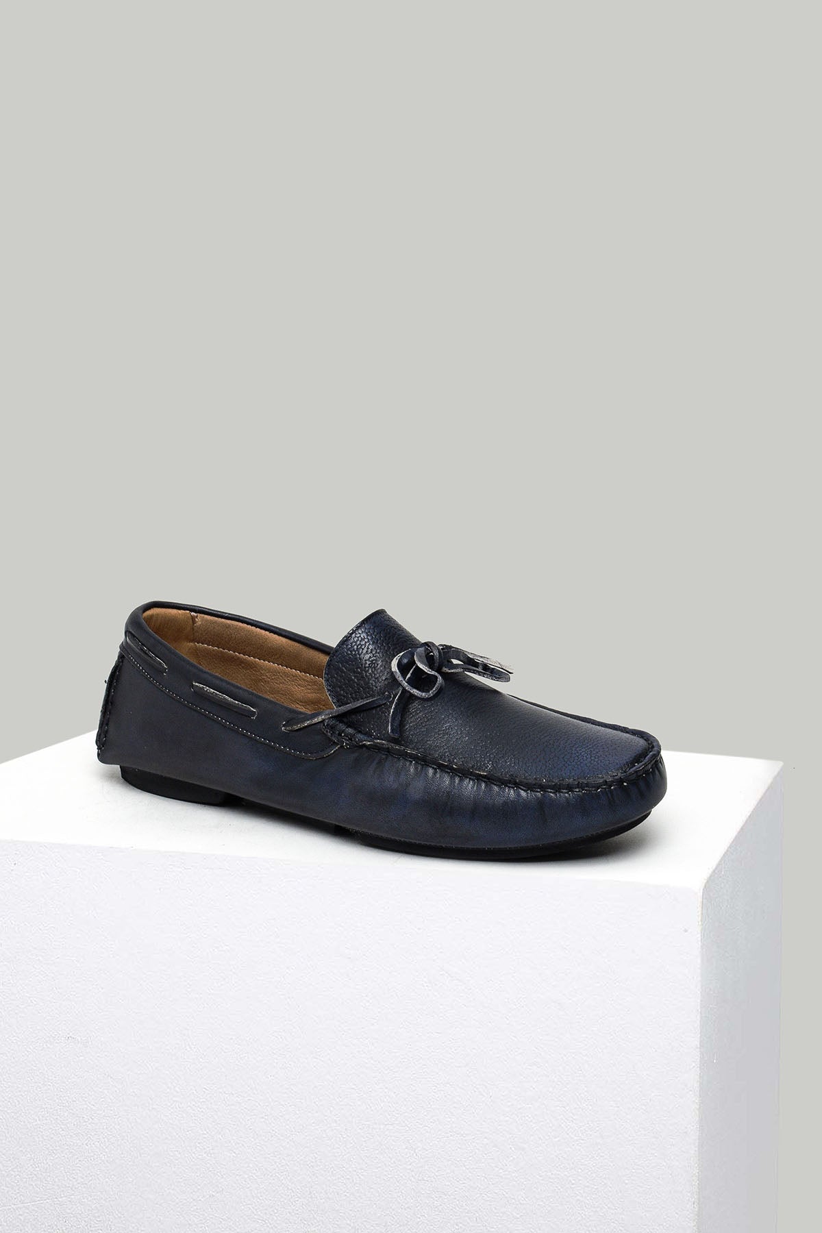 Lacivert Erkek Deri Loafer 18SFD342214 | Derimod