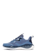 Derimod Zero Men's Blue Lace-Up Thick Sole Fabric Sneaker | Derimod