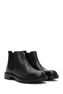 Men's Black Leather Casual Chelsea Boots | Derimod