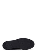 Woman Black Laced Leather Oxford Shoes | Derimod