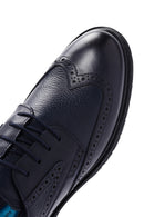 Men's Navy Blue Leather Classic Shoes | Derimod