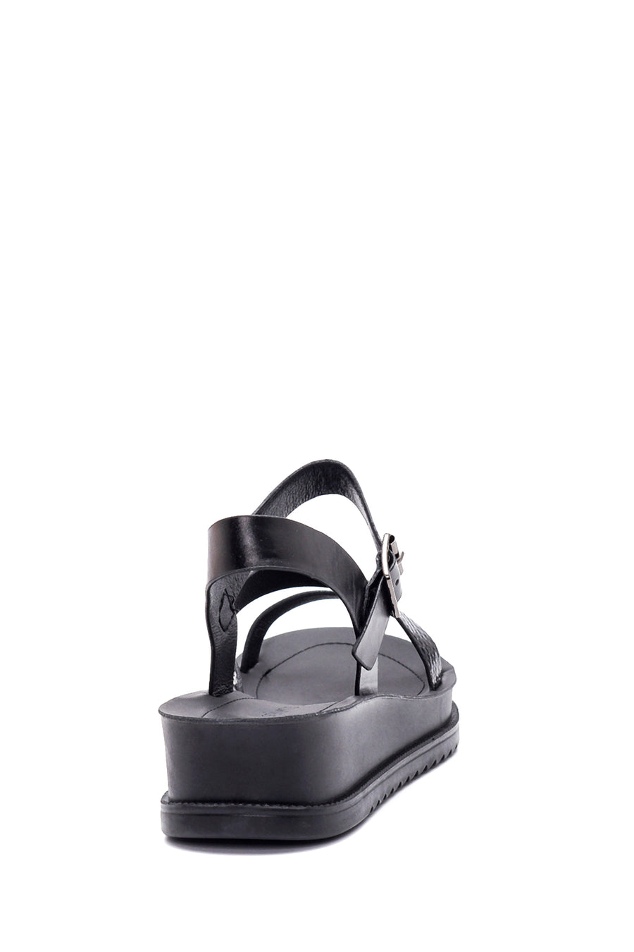 Women's Black Patterned Sandals