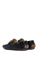 Men's Navy Blue Leather Comfort Loafer | Derimod