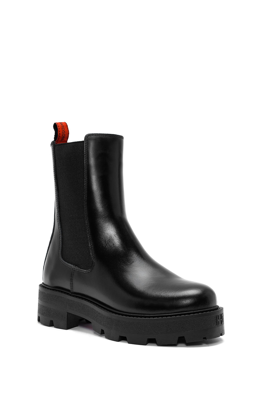 Harley Davidson Women's Black Zippered Leather Chelsea Boots