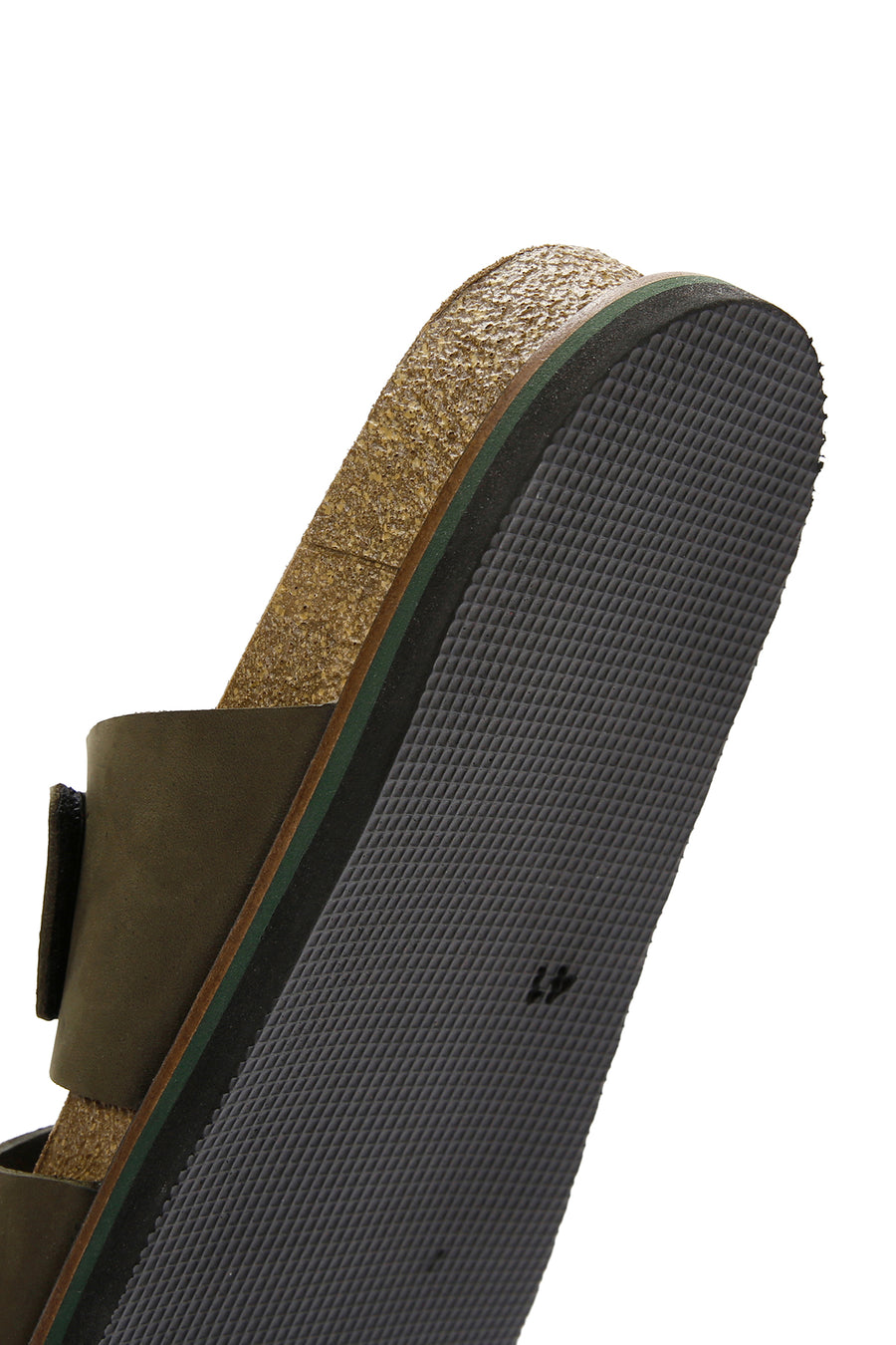 Men's Khaki Nubuck Leather Slippers