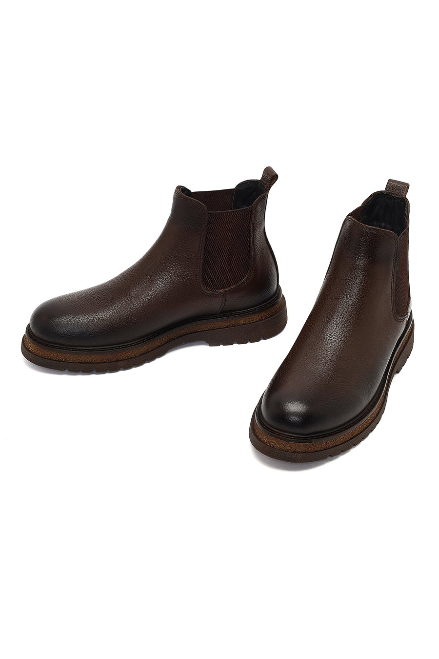 Male Brown Leather Chelsea Boots