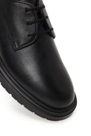 Male Black Lace-Up Leather Casual Shoes | Derimod