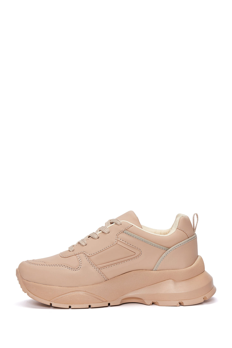 Kadın Krem Kalın Tabanlı Sneaker