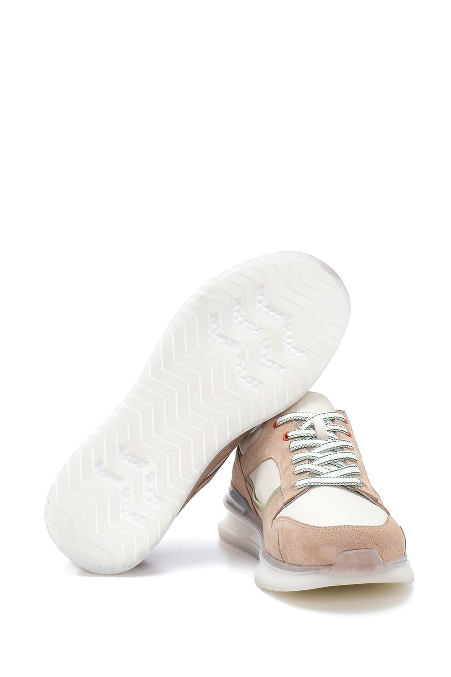 Men's Beige Leather Sneaker