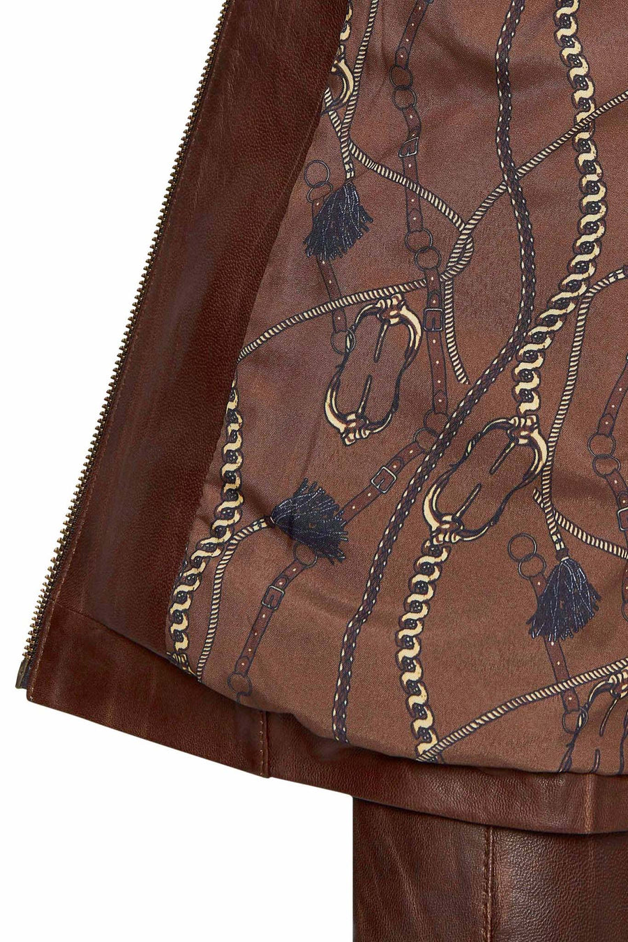 Lydia Women's Brown Short Leather Jacket