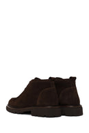Male Brown Lace-up Thick-soled Suede Boots | Derimod