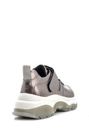 Women's High-Based Sneaker with Patent Leather Detail | Derimod