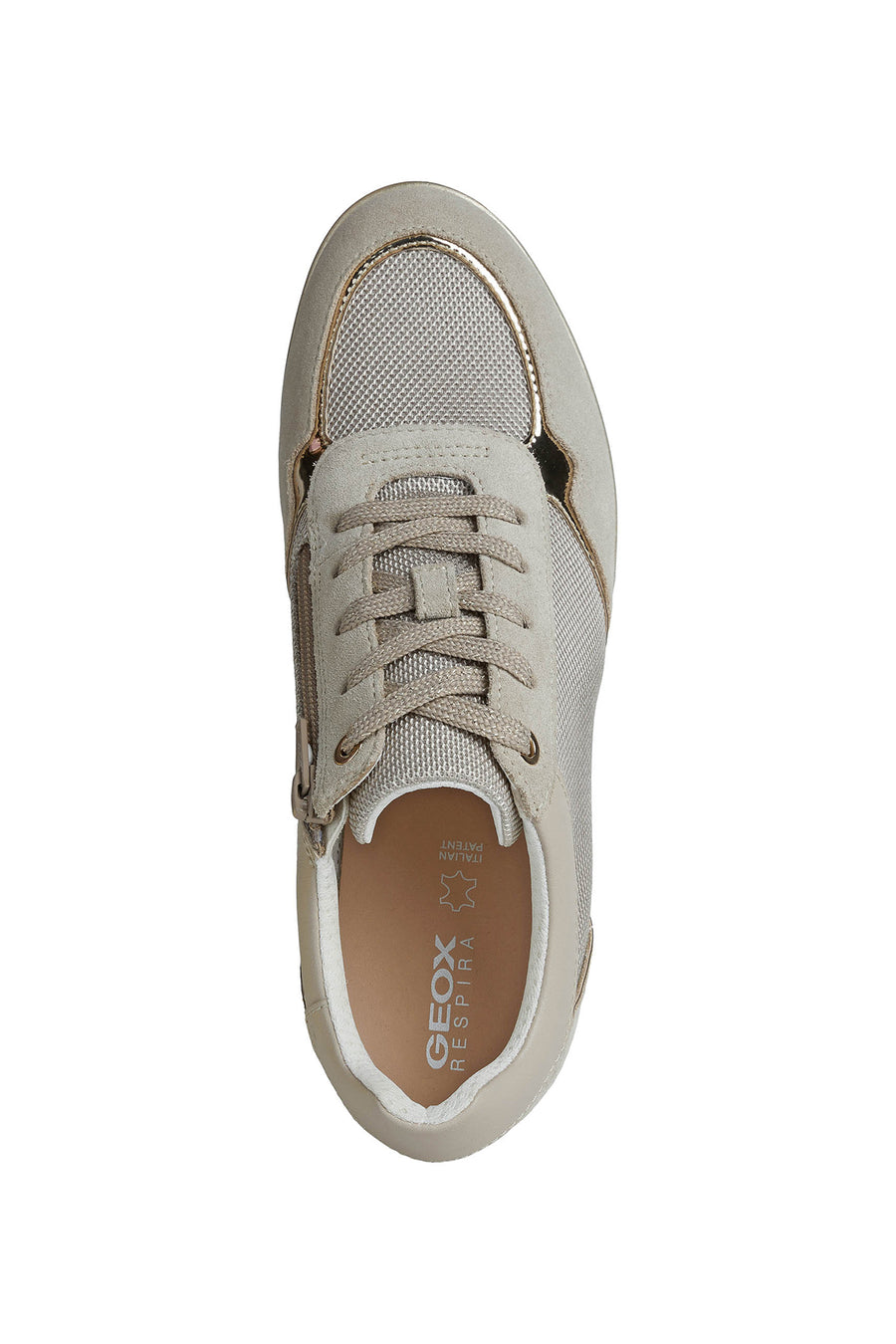Geox Women's Beige Ilde Wedge Heel Sneaker