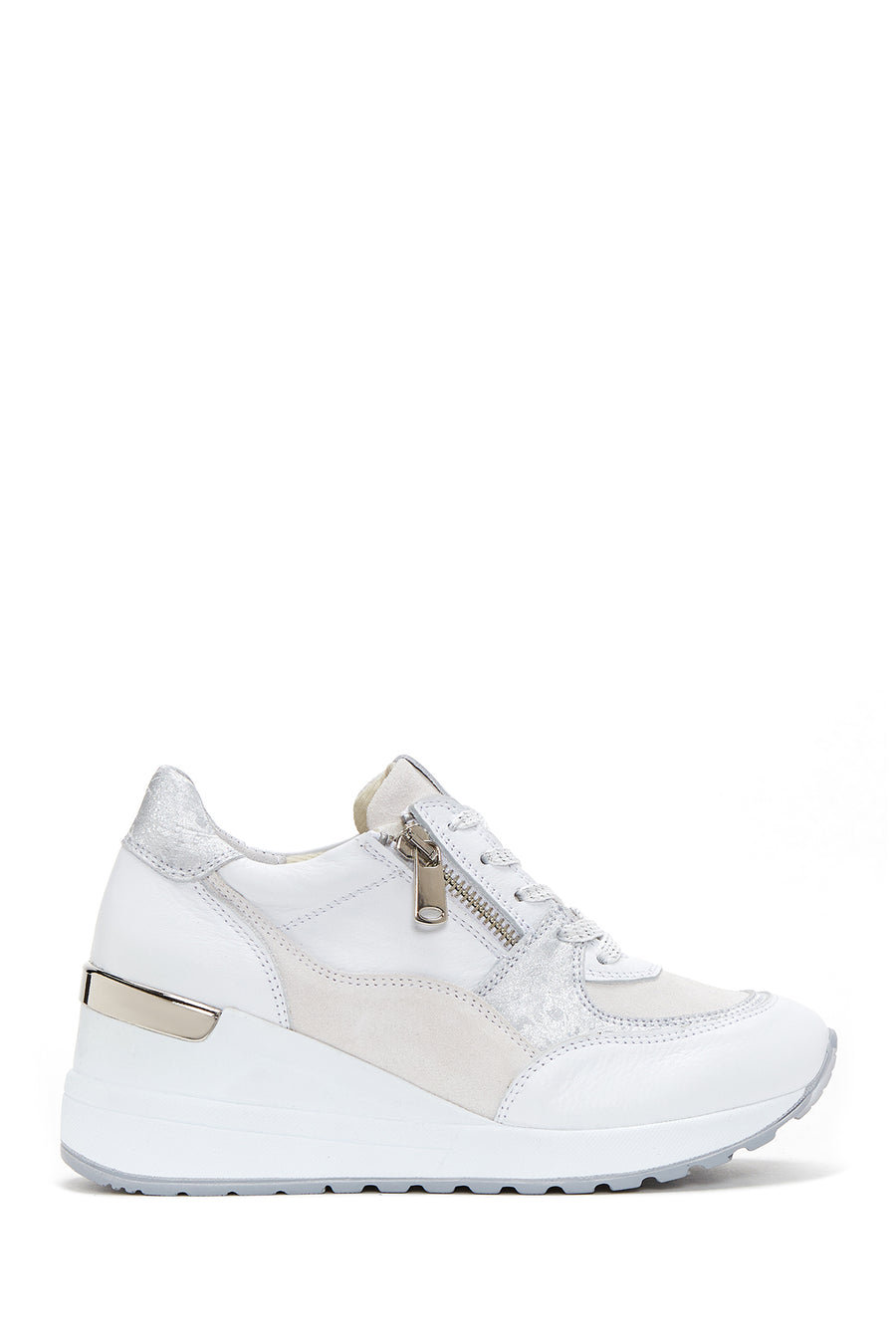 Women's Leather High Sole Sneaker 22SFD371514 | Derimod