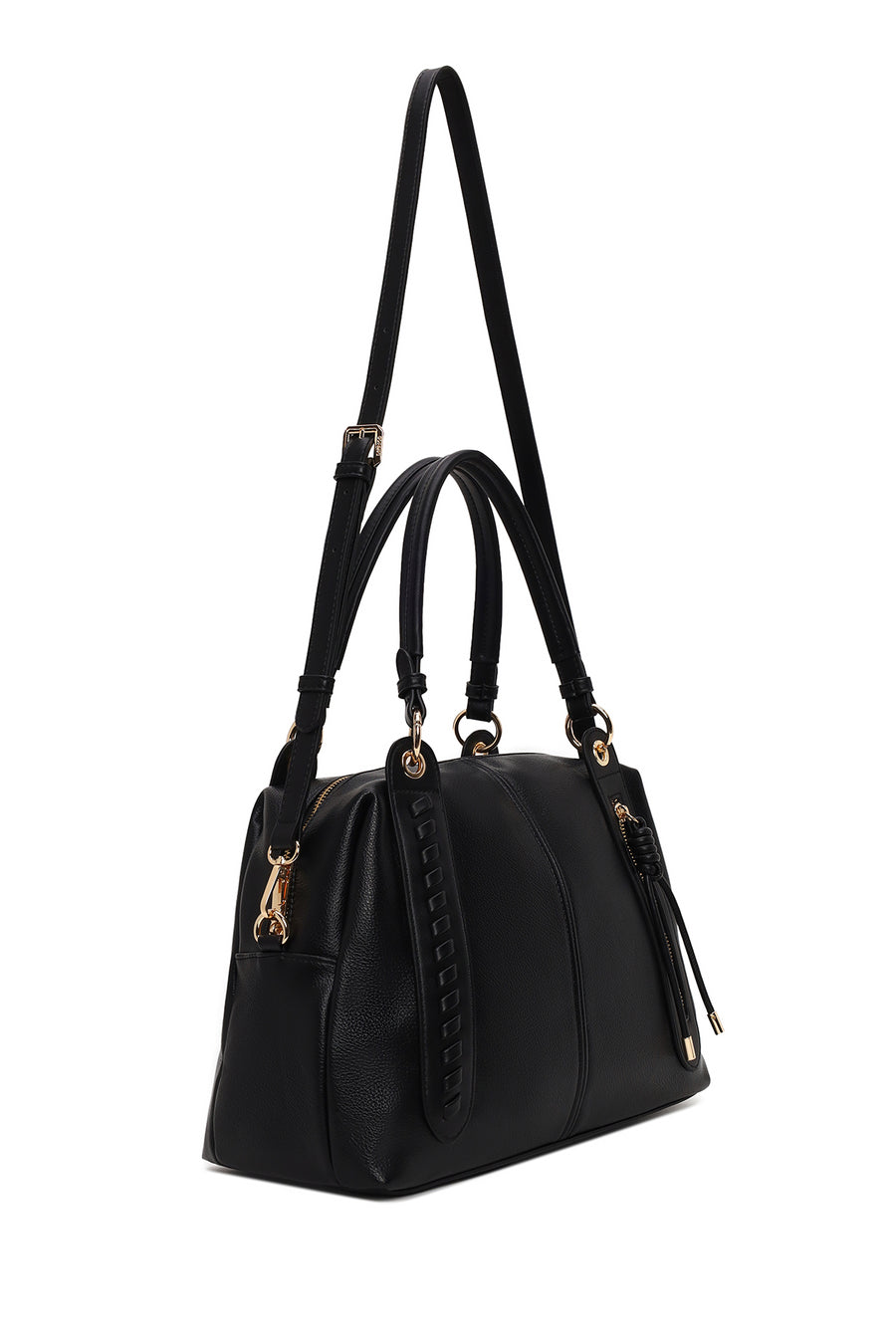 Woman Black Long-Strap Shoulder Bag