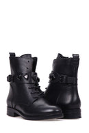 Women's Tape Detailed Leather Boots | Derimod