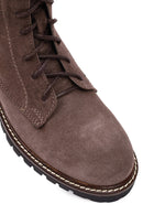 Women's Mink Zipper Thick Sole Suede Leather Ankle Boots | Derimod