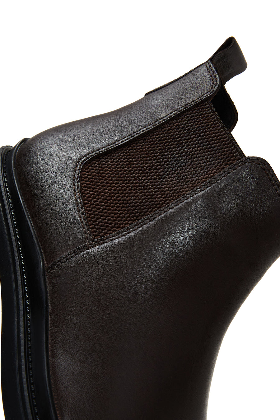 Men's Brown Leather Casual Chelsea Flat Boots