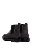 Male Grey Suede Chelsea Boots | Derimod