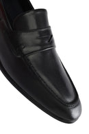 Men's Black Leather Casual Loafer | Derimod