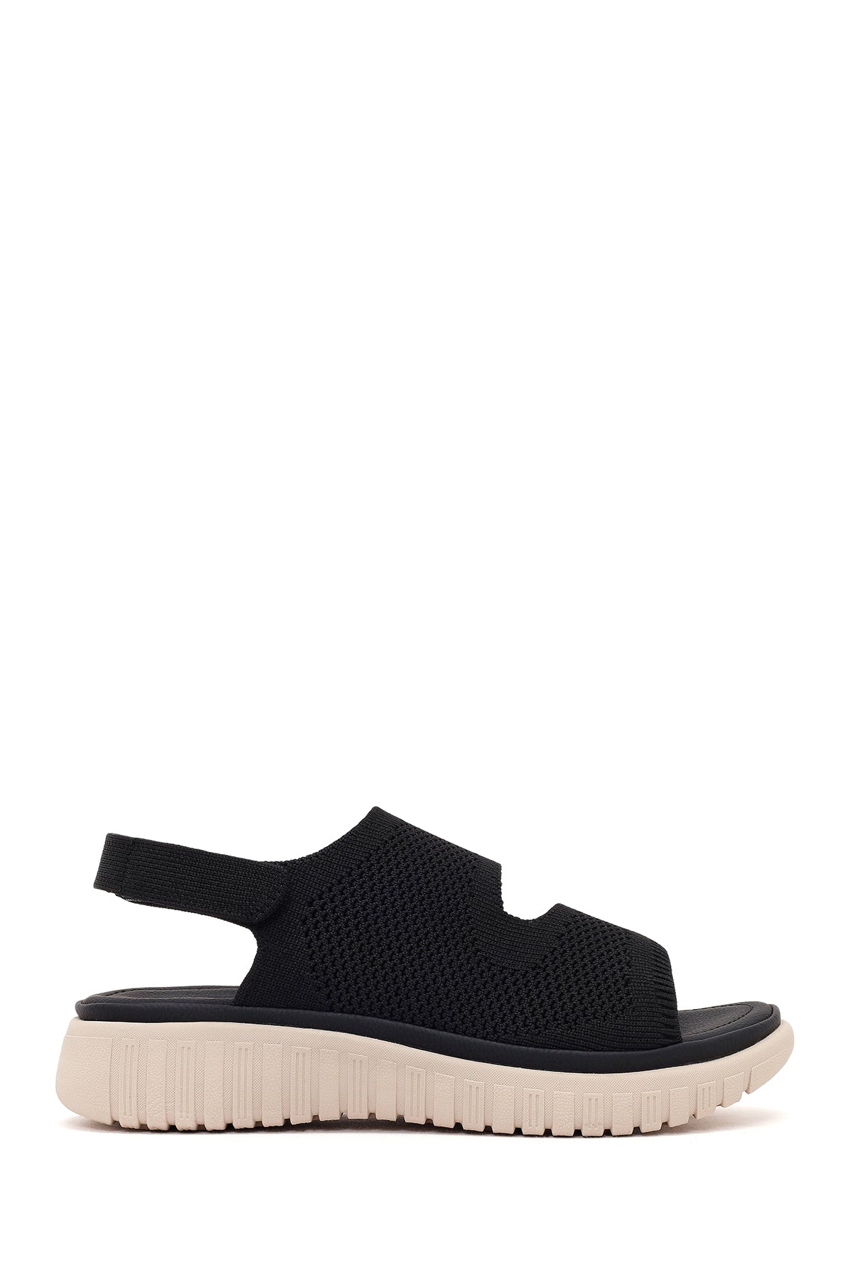 Women's Black Strapped Thick-Soled Fabric Sandals 26SFE46446F | Derimod