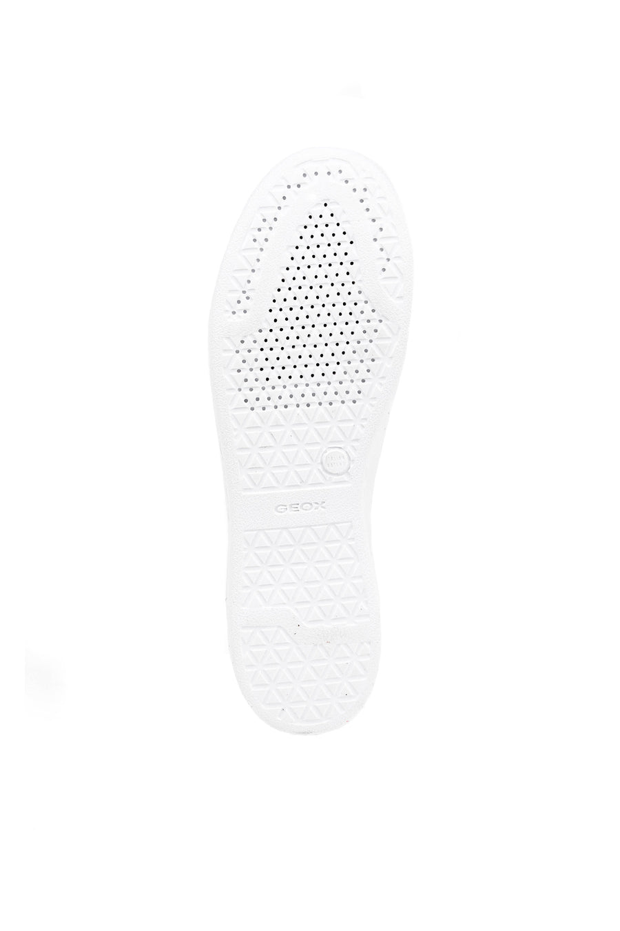Geox Women's White Jaysen Lace-Up Leather Sneaker