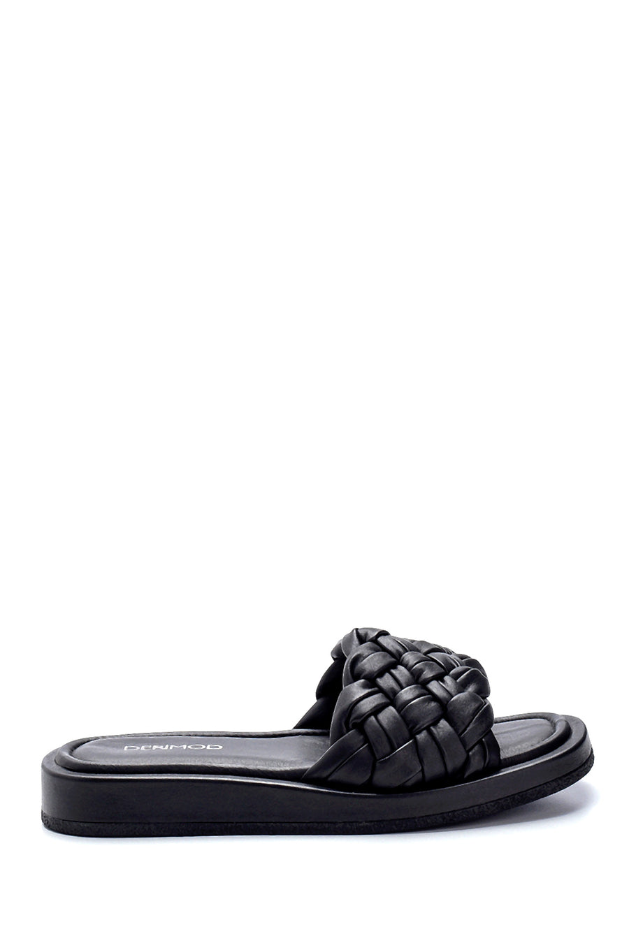 Women's Leather Knit Detailed Slippers 21SFD300529 | Derimod