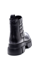 Women's Black Leather Thick Soled Boots | Derimod