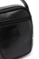 Men's Black Leather Messenger Bag | Derimod
