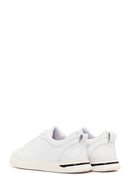 Erkek Beyaz Bağcıklı Deri Sneaker | Derimod