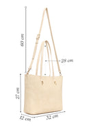 Woman Cream Long-Strap Braided Shoulder Bag | Derimod