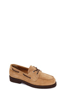 Woman Camel Lace-up Suede Casual Shoes | Derimod