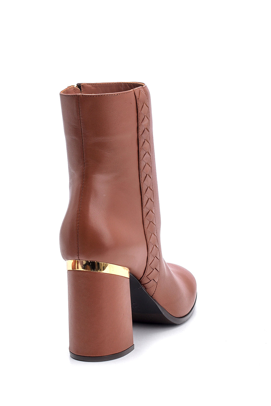Women's Detailed Heeled Leather Boots