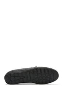 Erkek Siyah Kroko Desenli Deri Casual Loafer | Derimod